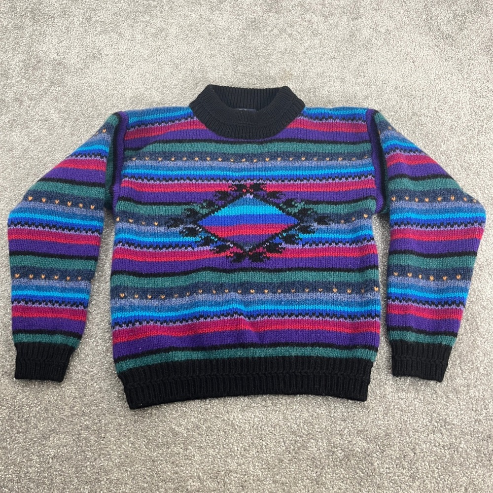Vintage Woolrich Sweater Womans‎ Small Wool Southwestern Aztec Boho (Tag M)